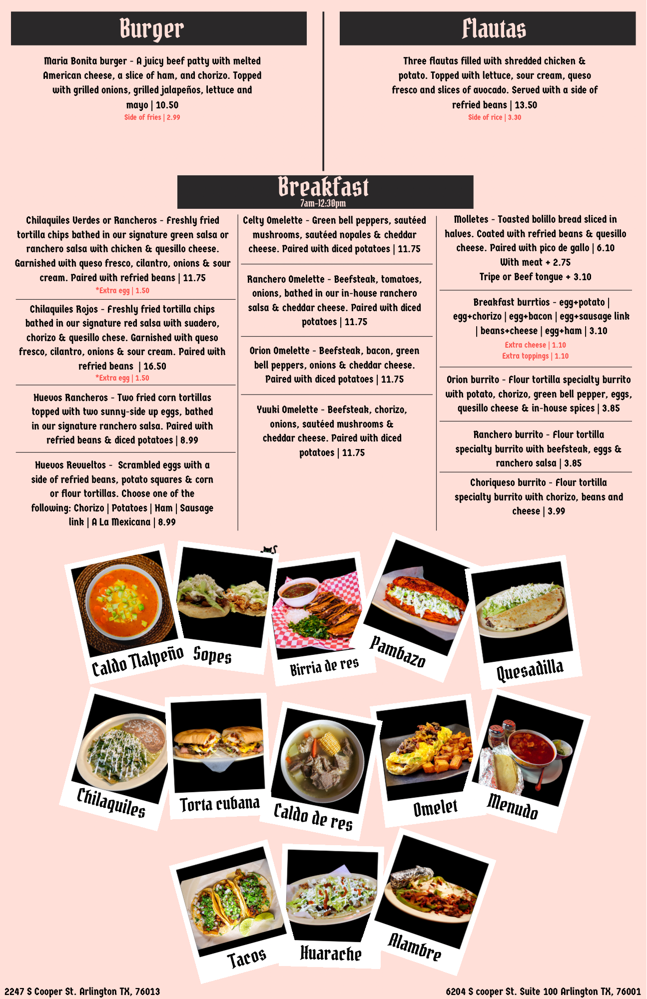 English menu 2